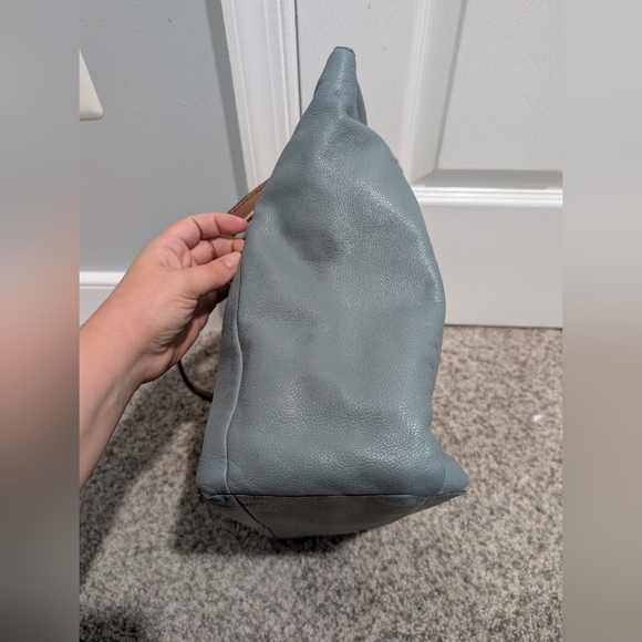 Fossil Blue Gray Fiona Tote with Brown Accents - Picture 5 of 14